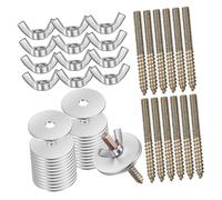 Yardwe Sturdy Birdcage Mounting Screws Gasket Set 12 Pieces Hardware Kit for Bird Feeder Perch Stand Accessories