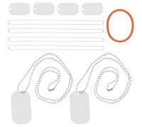 Yardwe Sublimation Luggage Tag Blanks Metal Dog Tags Lightweight Aluminum Alloy Double Sided for DIY Key Chains and Stamping Meaningful Words