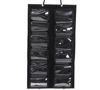 Yardwe Taekwondo Belt Collection Pouch Wall-mounted Medal Display Holder, Felt and Pe, Black, Several Pockets, for Belts and Medals, Karate and Taekwondo