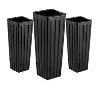 Yardwe Tall Nursery Bags Black Planter Tree Pots 50PCS Reusable Deep Nursery Treepots Tall Flower Plant Grafting Pot with Drainage Holes Black Flower Pot Tall Grow Bags