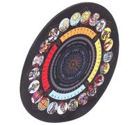 Yardwe Tarot Card Altar Mat for Home Use Rubber Divination Tablecloth for Tarot Reading Decorative Table Cover Enigmatic Design for Spiritual Practices and Rituals