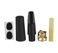Yardwe Tenor Saxophone Mouthpiece Accessories Kit with Reed, Cap, and Ligature, Made from Sturdy ABS and Silicone, Designed for Long-Term Use in Band and Studio