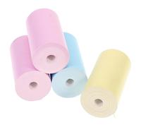 Yardwe Thermal Printer Paper Rolls Resistant to Oil and Prints Clearly Assorted Colour 57x30mm 4pcs Printable Sticker Paper Random Color for Hotel and Hospital Use