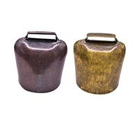 Yardwe Thickened 2pcs Cattle Sheep Bells Set 62g Iron Anti-lost Farming Accessories with Pendant Ornament for Grazing and Livestock Management