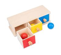 Yardwe Three Color Ball Drawer Educational for Years Safe Early Learning Aid with Rounded Edges Parent Interaction Teaching