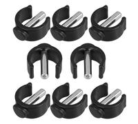 Yardwe Toilet Seat Risers Locking Clips Replacement 8pcs Adjustable Universal Compatible Tube Pin Locks for Toilet Platform and Walkers