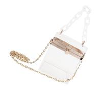 Yardwe Transparent Acrylic Square Crossbody Messenger Bag for Chic Box Handbag with Reasonable Space for Phone and Power Bank Stylish Single Shoulder Purse for Party and Daily Use