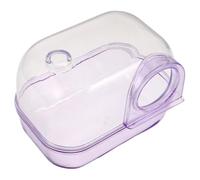 Yardwe Transparent Hamster Sand Bath Box Extra Spacious Pet Bathtub with Anti-slip Base for Safe Small Animal Bathing and Grooming Suitable for Chinchillas Gerbils and Hamsters