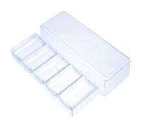 Yardwe Transparent Mahjong Chips Storage Box Compartment Container and Hollow Lid Lightweight Organizer for Game Chips Portable and Easy to Open for Travel and Quick Classification
