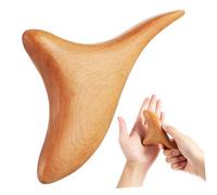 Yardwe Triangular Thai Wood Massager Scraping Tool for Muscle Relief Ergonomic Spa Board for Neck Back Foot Massage Smooth Polished Wooden Guasha Scraper for Tension Release and Soft