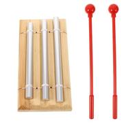 Yardwe Trio Hand Chime Music Instrument Hand Held Wind Chimes with Mallet for Meditation Yoga and Classroom Use Light Brown for Mindfulness Teacher Doorbell and Music Education