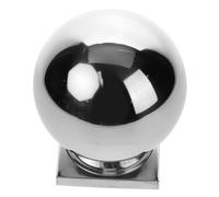 Yardwe Unique Metal Handrail Ball with Stable Base Decorative Stainless Steel Stair Railing Finial for Indoor Outdoor Fence Post Replacement Easy Install Architectural Accessory