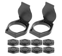 Yardwe Universal Webcam Privacy Cover and Precise Opening 10pcs Black Plastic Camera Lens Shutter Convenient Installation for Desktop and Laptop for Home and Office Desktop Use