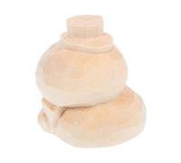 Yardwe Unpainted Wooden Snake Ornament Miniature Figurine for DIY Painting Compact Handcrafted Statue with Fine Grain Detail Multipurpose Decorative for Chinese Year and Arts Crafts