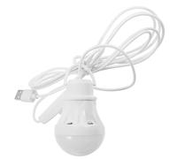 Yardwe USB LED Light Bulb with Built in Switch for Outdoor Use | Plug and Play Backup Lighting, Works with USB Wall Adapter and Power Stations, White Plastic