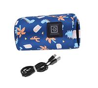Yardwe USB Portable Bottle Warmer for Babies Travel Milk Warmer Random Color Data Cable Blue Dinosaur Design Convenient Heating for On-The-go Feeding