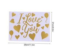 Yardwe Valentine's Day Wall Stickers Set DIY Wedding Decor Self Adhesive Balloon Decals with Love Heart Patterns for Party Reception Decoration