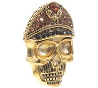 Yardwe Vintage Halloween Skull Brooch Pin for Women, Gothic Skeleton Badge Rhinestones, Chic Brooch Pin for Clothes, Backpacks, Shawls, Punk Style Accessory