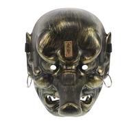 Yardwe Vintage Japanese Tengu Mask 1pcs Traditional Scary Samurai Demon Face Party Mask Costume Accessory for Halloween Cosplay Masquerade Dance