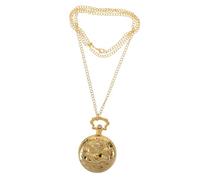 Yardwe Vintage Pocket Watch for Men and Elderly Large Dial Digital Retro Watch with Golden Dragon Design Classic Decorative Timepiece for Students and Adults