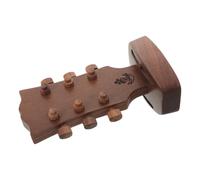 Yardwe Walnut Wooden Guitar Pick Case Organizer, Compact Solid Wood Plectrum Storage Box 5.34x2.99x1.97in for Acoustic Guitarists, Sturdy Pick Holder Suitable for Travel and Stage Use