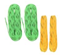 Yardwe Waxed Ice Hockey Skate Laces, White Cotton, Break Resistant | Secure Lockdown for Roller Skates, Lasts Longer Waxed Finish, Practice Sessions and Skiing Use