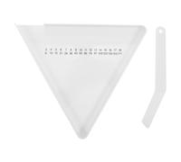 Yardwe White Abs Pill Tray with Three Compartments and Corner Spout, Triangular Medication Sorting Tray for Efficient Medicine Sorting and Preventing Confusion in Clinics or Medicine