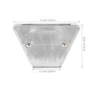 Yardwe White Road Pavement Marker Reflective Marker PC and Iron Material Sleek Stylish Design Practical Safety Enhancer for Both Sides of Road Warning Signs