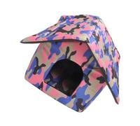 Yardwe Winter Outdoor Cat House Elevated Weatherproof Insulated Shelter for Cats Cozy Heated House Soft Cushion for Outdoor Use