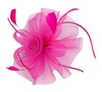 Yardwe Women's Mesh Veil Fascinator Headband with Plastic Stamen, Elegant 1920s Flapper Style for Proms and Horse Racing, Fashionable and Comfortable Hair Accessory