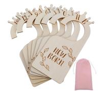 Yardwe Wood Closet Dividers for Clothes Organiser with Age Labels, Practical Size Closet Dividers Made of Wood, Creative and Chic Design to Keep Clothes in Order