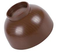 Yardwe Wood Grain Soup Bowl Japanese Miso Style Coffee | Heat Resistant, Wear Resistant, Drop Proof, Burr Free Finish, Reusable Bowl for Activities and Gatherings