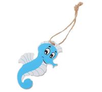 Yardwe Wooden 3d Sea Horse Wall Hanging Nautical Style Handcrafted Fine Workmanship Rustic Mediterranean-style Beach Home Decor for Entrance and Photography