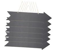 Yardwe Wooden Arrow Signs 13.19 Inch Double-Sided Chalkboard Direction Signs with Hanging Lanyard for Home Decoration Event Use Set of 6
