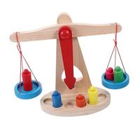 Yardwe Wooden Balance Scale DIY Assembly Educational for Early Math Learning Montessori Preschool Teaching Aid to Develop Creativity Hand Eye Coordination and Basic Science Concepts