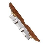 Yardwe Wooden Banjo Bridge Saddle Banjo Replacement Bridge for String Instruments Professional Easy to Use and Replace Coffee Colour Sturdy Wood and Metal Material