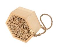 Yardwe Wooden Bee House Handmade Outdoor Beehive Garden Bee Hotel Wood Material for Insect House for Butterfly