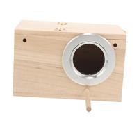 Yardwe Wooden Bird Nesting Box for Outdoor Decoration Parrot Breeding House Insulation Safe Reusable Material for Birds Escaping Predators