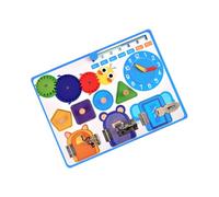 Yardwe Wooden Busy Board Early Education for Cognitive Development Montessori Unlocking Puzzle Game Safe Rounded Edges Educational Plaything