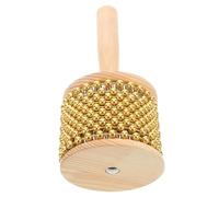Yardwe Wooden Cabasa with Metal Beads Portable Latin Percussion Instrument for Adults and Exotic Tone Musical Shaker for Jazz Bands and Creative Music Exploration