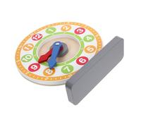 Yardwe Wooden Clock for Large Educational Cognition Teaching Clock with Bright Colors Early Learning Prop for Recognition and Math Skills Development