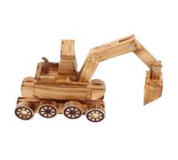 Yardwe Wooden Excavator Small Excavator Model for Imaginative Play and Learning Premium Craftsmanship for Collection and Decoration Engaging Educational