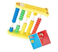Yardwe Wooden Giraffe Abacus Toy for Kids 5 Rows Colorful Educational Counting Tool Preschool Learning Supplies for Boys and Girls Fun Math Learning Activity