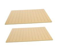 Yardwe Wooden Go Chessboard Set 2PCS Double-Sided Board for Boys and Girls and Adults Portable Educational Game for Family Travel