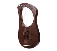 Yardwe Wooden Harp Retro Style Lyre Harp Strings Lyre Musical Instrument for Playing Ancient Melodies for Beginners and Musical Instrument Random Color