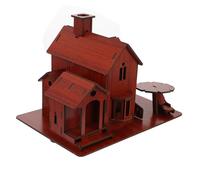 Yardwe Wooden House Puzzle Model Creative DIY for Easy Assembly Smooth Finish Parent Interaction Educational Fun for Boys