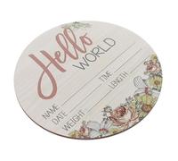 Yardwe Wooden Newborn Birth Announcement Sign Newborn Photo Prop Shower Durable Keepsake for Hospital Parents Capture Precious Memories