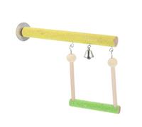 Yardwe Wooden Parrot Grinding Stick Colorful Parrot Play Toy for Birds Cage Accessory for Beak Trimming and Nail Filing Easy to Install Random