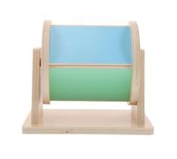 Yardwe Wooden Spinning Drum Toy for Boy Girl Montessori-inspired Learning Toy Sensory Colors Develops Cognitive and Motor Skills for Toddlers for Plaything Activities