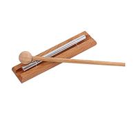 Yardwe Wooden Wind Chime Rod Musical for Light Brown Percussion Instrument with Solid Tube Smooth Polished Base Sound for Early Music Development and Sensory Play